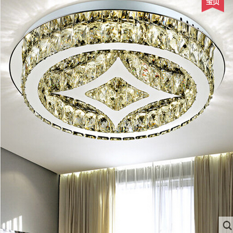 new round led ceiling lamp modern crystal ceiling lights cystal light led luminare for bedroom reading room light