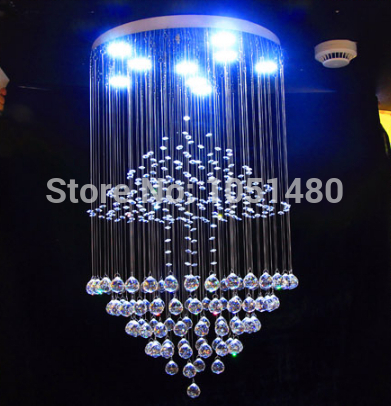 new round suspension lamp crystal pendant lights living room lights dia500*h800mm