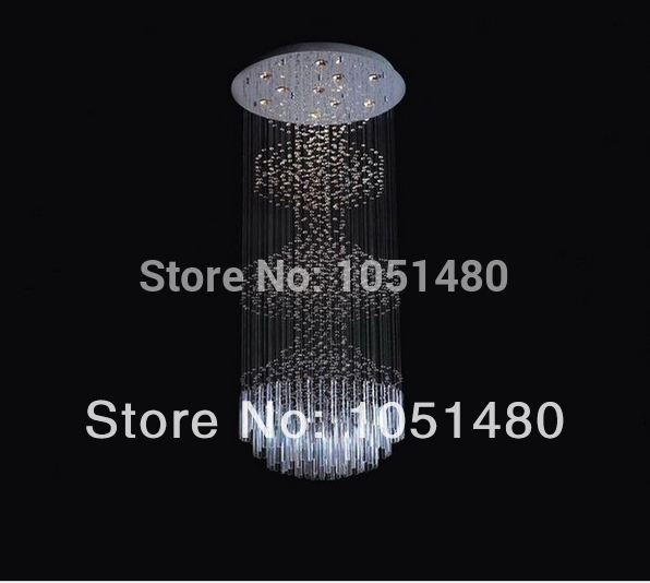 promotion s modern lobby design crystal chandelier light dia60*h180cm pendant lamps