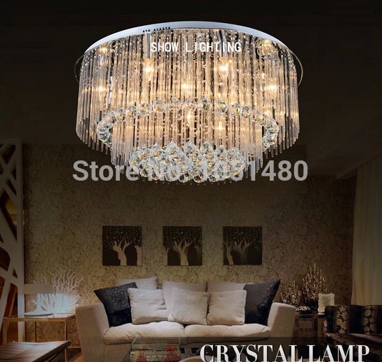 promotion s new item 2 layers modern crystal ceiling chandelier living room light