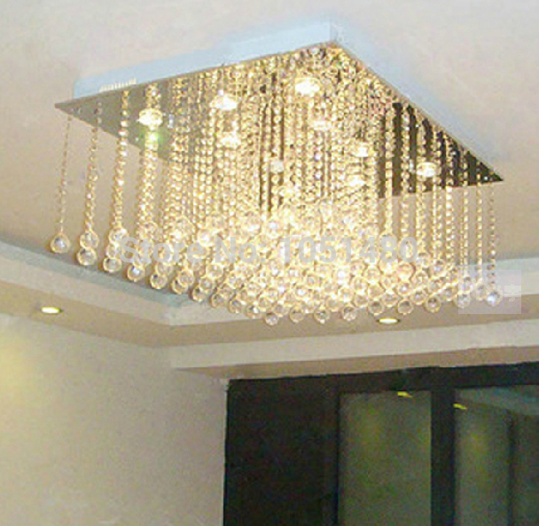 s luxury crystal ceiling lights modern home lighting with g10 led bulb l600*w600*h300mm