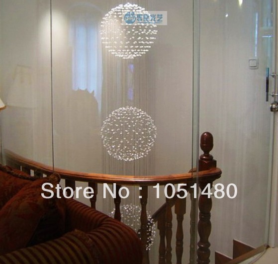 s modern staircase chandelier crystal lamp dia40*h160cm hang wire home lighitng