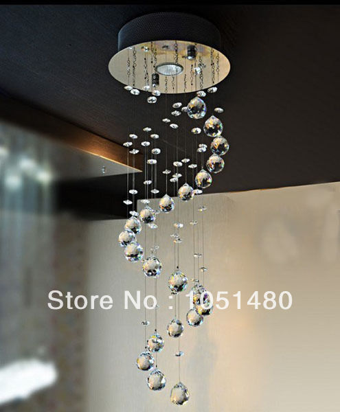 s spiral design small crystal chandeleirs dia200*h600mm modern lamp for home
