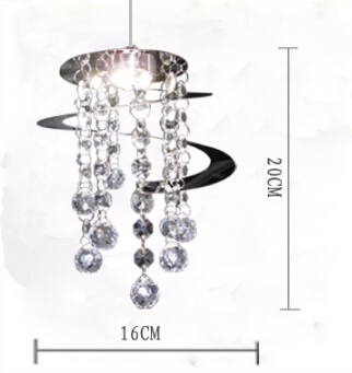 selling led crystal chandelier modern crystal light fixture spiral crystal hanging lamp d16cm*h20cm 110-220v