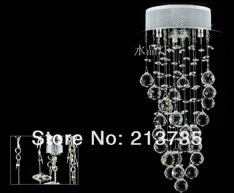 stainless steel crystal pendant light l500mm h 600mm 110v/220v