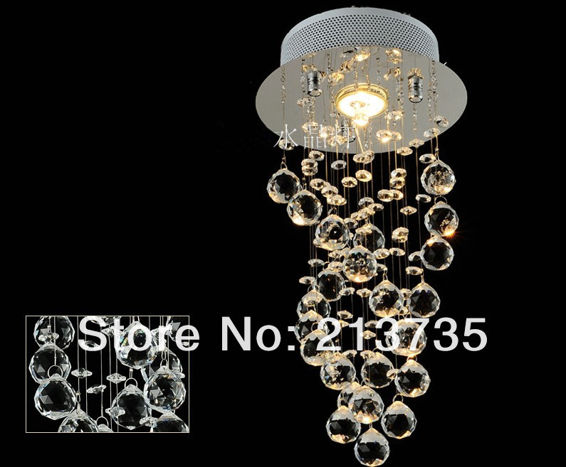 stainless steel crystal pendant light l500mm h 600mm 110v/220v