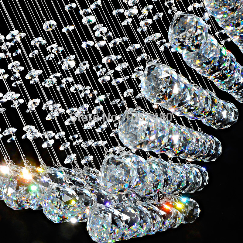 top s modern pendant crystal chandelier lustre home lighting fixtures l80*w40*h60cm