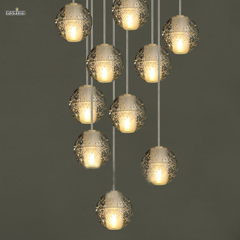 14 meteor shower light hanging spherical led crystal chandelier lighting for dining room globe el project lighting fixtures