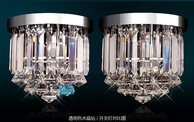 3 watt led crystal ceiling light + decorative led lamp + modern crystal ceiling lights dia 23cm