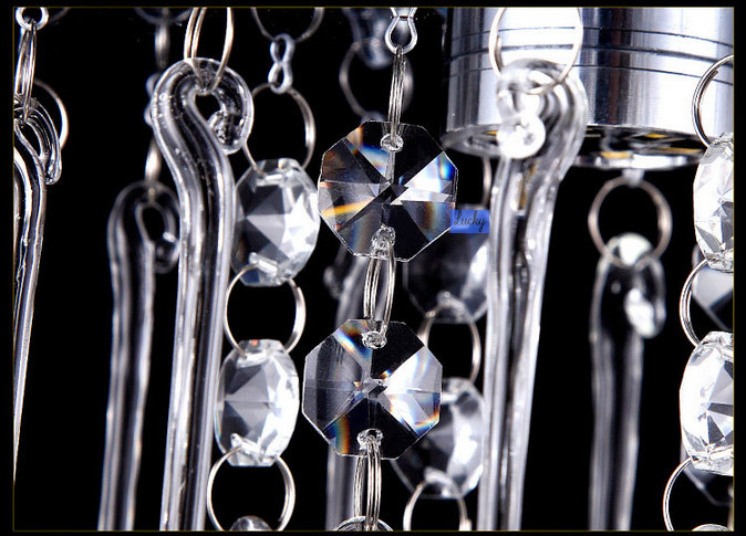 3w led modern crystal pendant light d15cm water drop shape