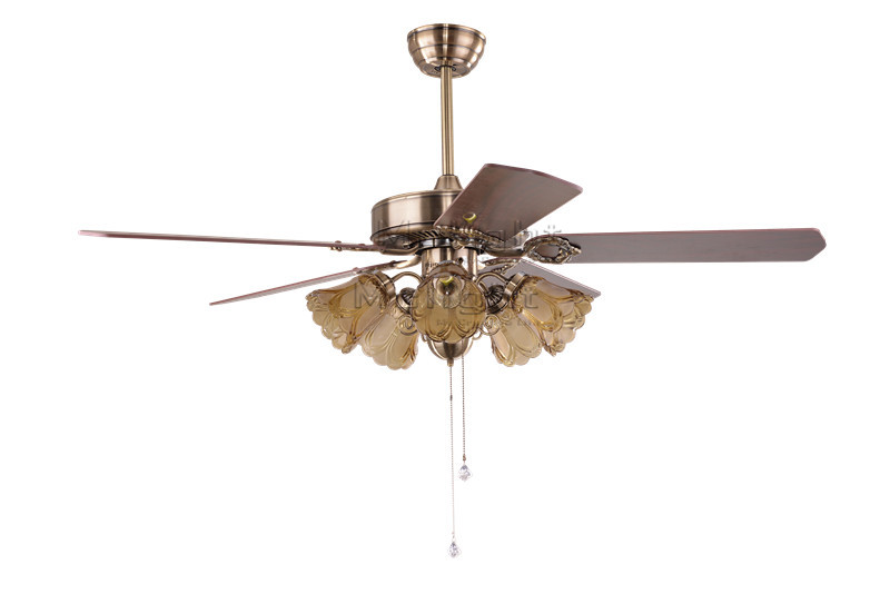 52 inch ceiling fan with light fixtuer for children baby room house living room pendant lamp 5 stainless blade foyer fans