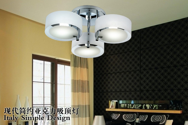 acrylic ceiling light modern brief living roomlights bedroom lamp restaurant kitchen lampround lamps 1-7 light - Click Image to Close