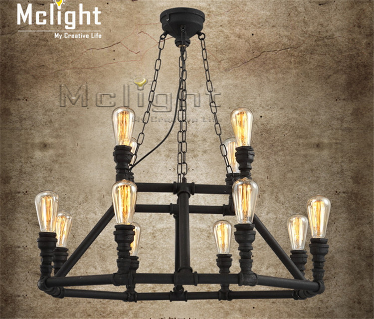 american retro pulley wrought iron loft vintage pipe pendant light industrial lamps e27 edison pendant lamp home light fixtures