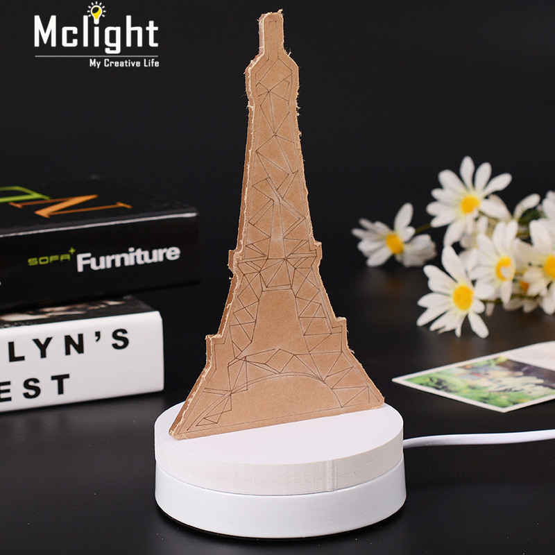 christmas decoration 3d eiffel tower table lamp bedside led night light for baby desk romantic atmosphere lamp for girlfriend