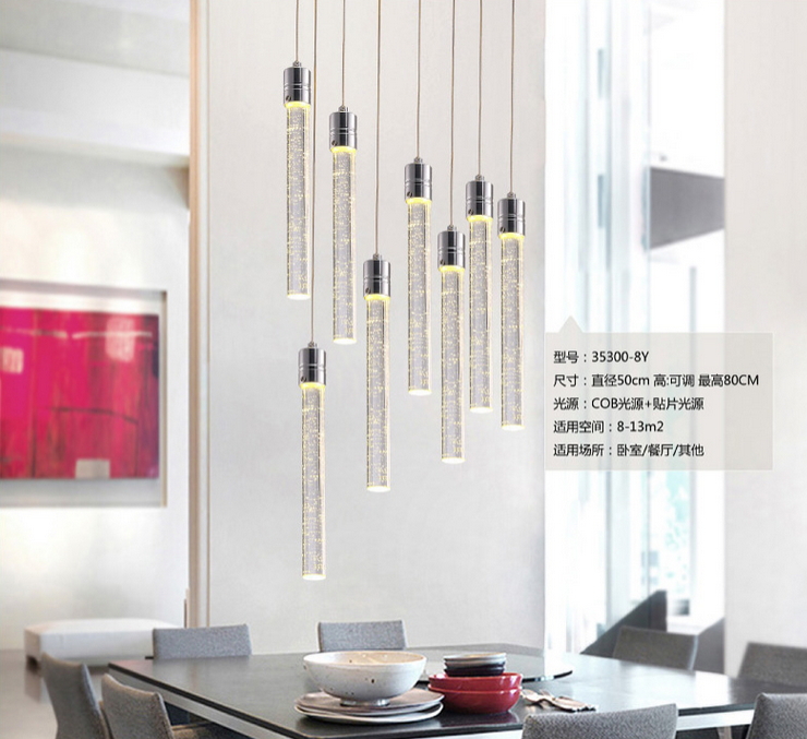 contemporary pendant lights modern led bubble crystal pendant light minimalist fashion hanging creative dinning room bar lamp