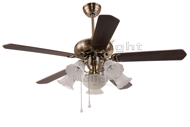 creative ceiling fans with 6 light kits for foyer coffee house living room lamp 52 inch 5 wooden blade fixture