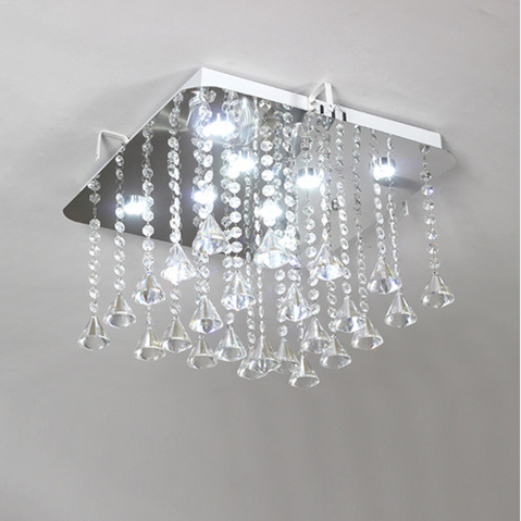 crystal ceiling light led square ceiling lamps 45cm 220v