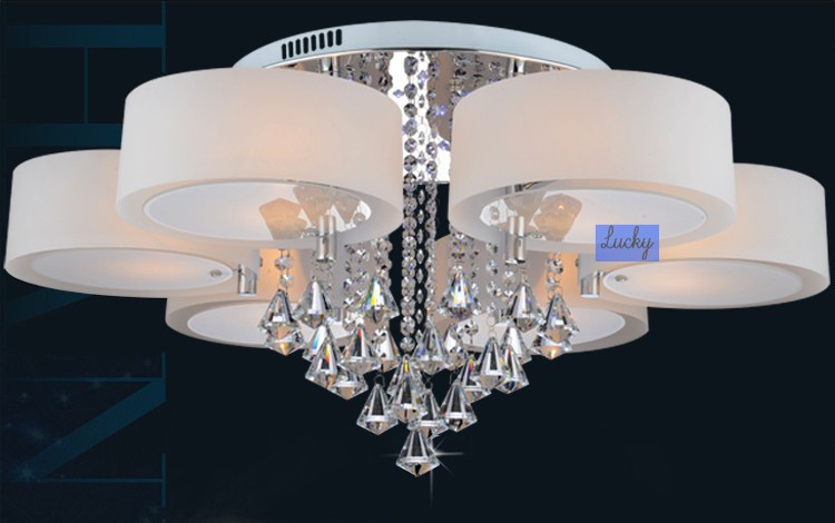 crystal lamp acryl led ceiling light living room lights modern brief bedroom lamps lighting pendant light 220v