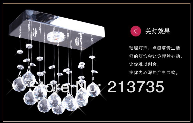 crystal pendant lighting 220v 1 gu10 light l20cm,height 25cm