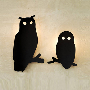 fashion personality owl wall lamp decoration led wall lamp modern