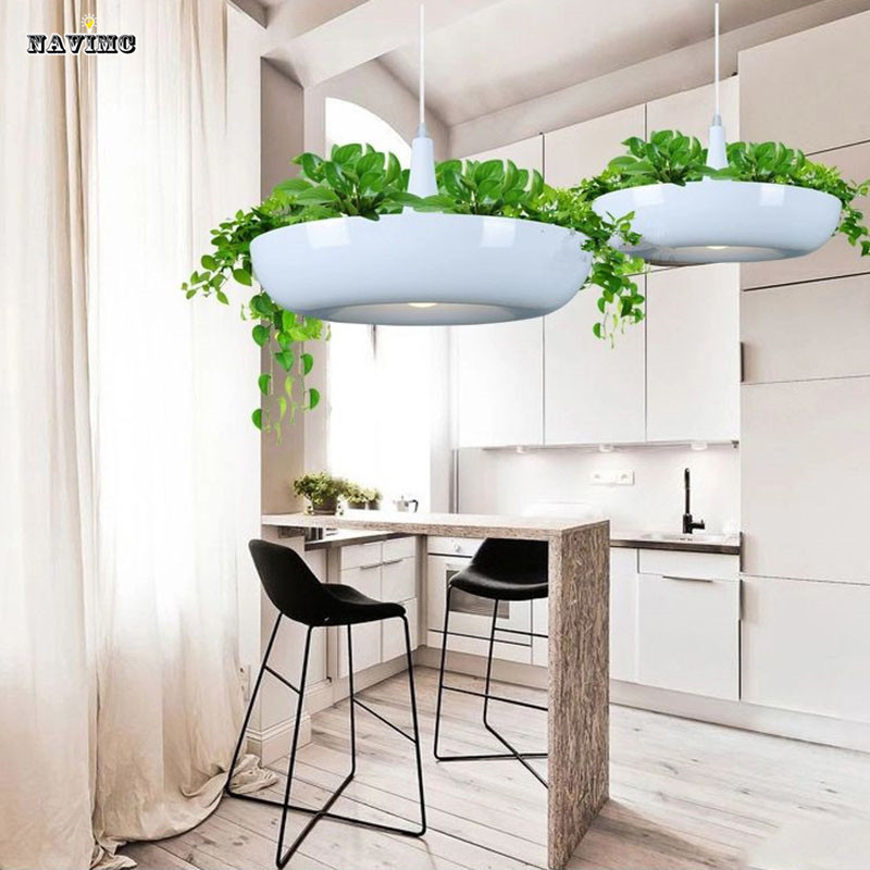 hanging gardens of babylon plants lamp pots potted nordic tom creative white chandelier lighting without plants and flowers