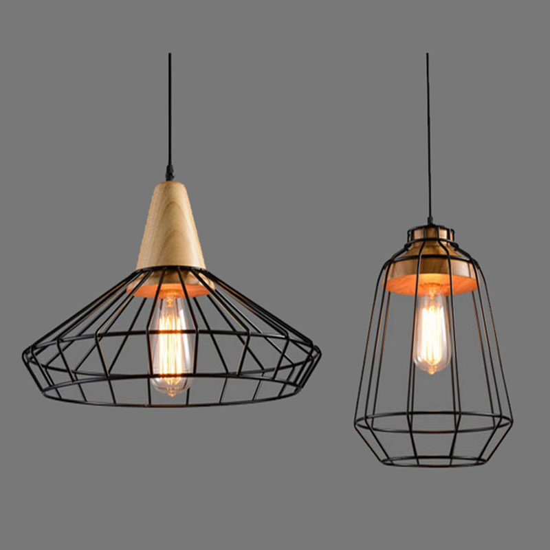 industrial hooked edison bulb loft vintage warehouse pendant lights lamp for dining room restaurant decoration bird nest light
