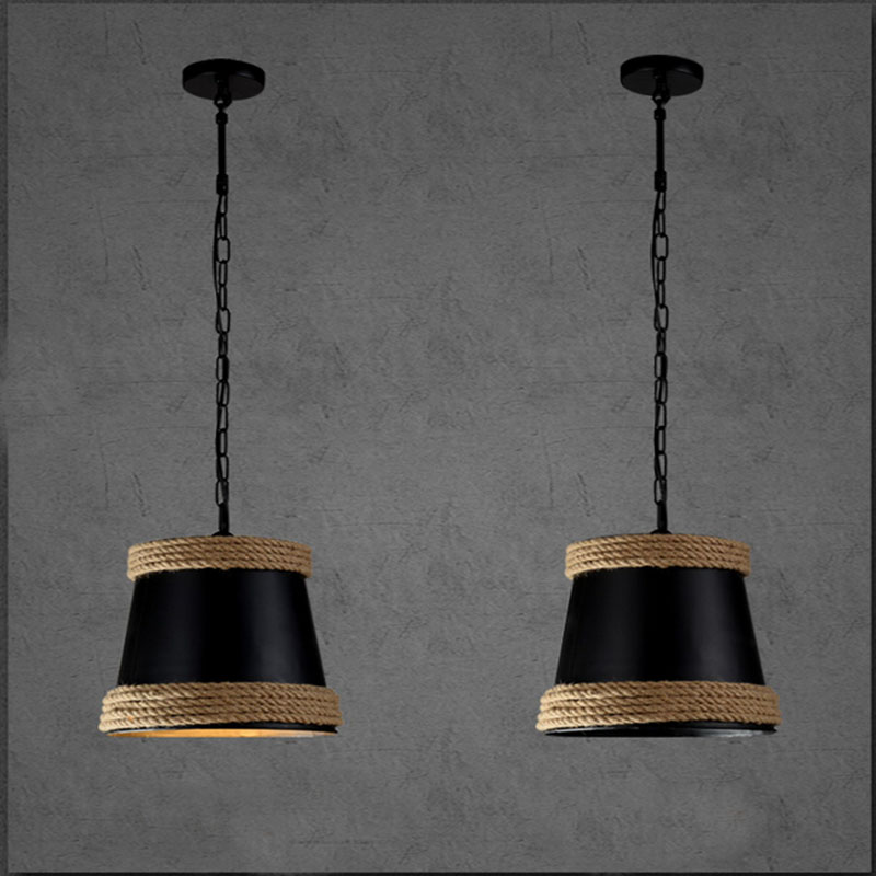 industrial vintage loft rope white wrought iron pendant light for dining room restaurant lounge light fixture black pendant lamp