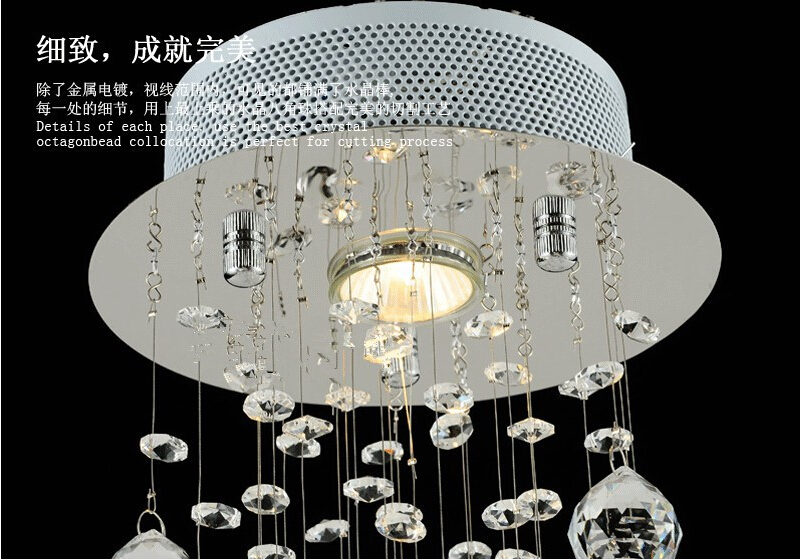 k9 crystal pendant chandelier double circle spire modern hall decorative lighting fixture supper bright lustre