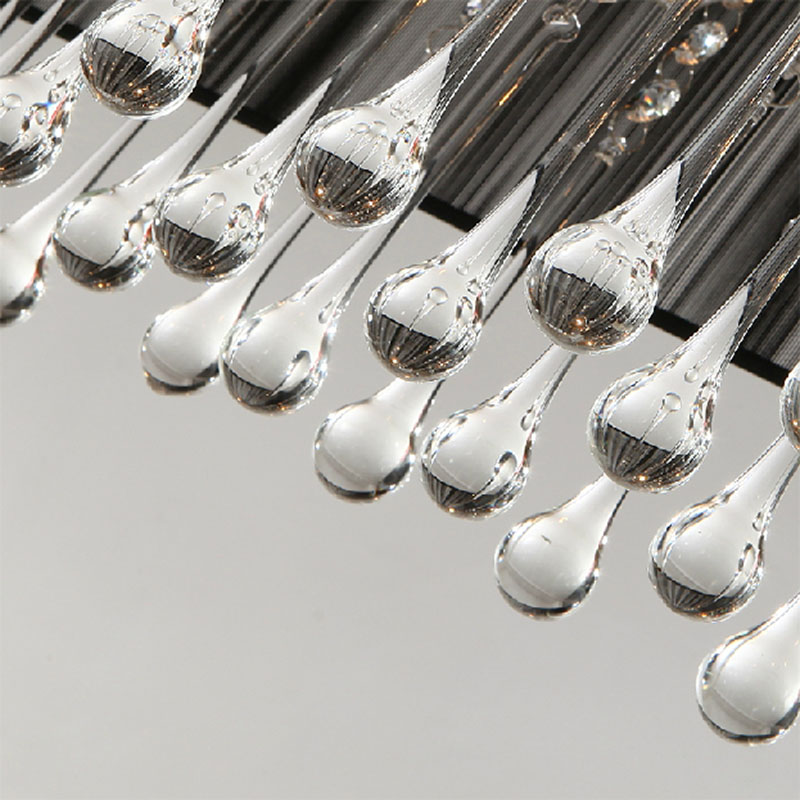 l800*w260*h120cm 8 bulbs rectangle design crystal chandelier fashion lustre crystal light pendant