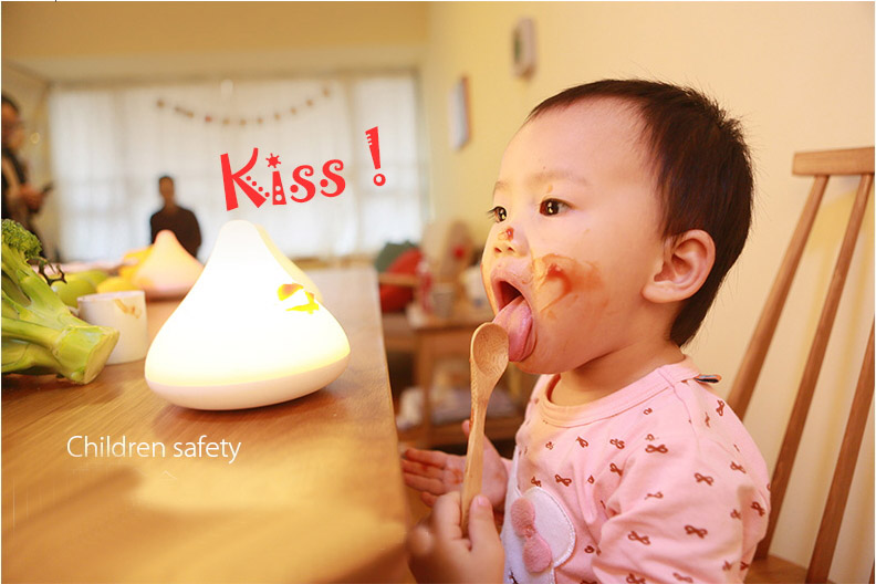 led baby night light for children kids chocolate lamp waterproof automatic induction portable working table atmosphere light