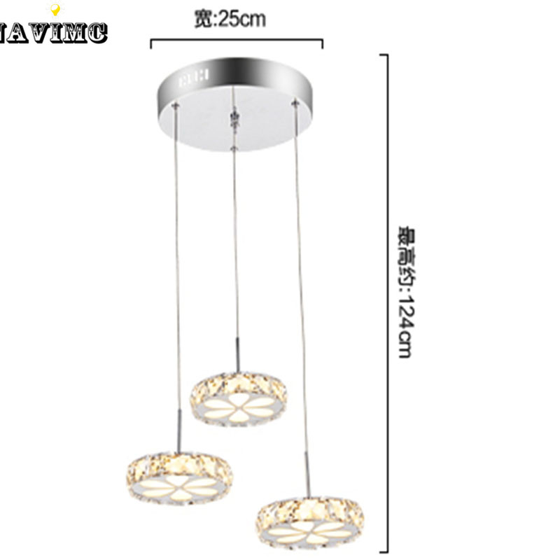 led crystal lamps and lanterns pendant lamp restaurant european creative dining room bedroom lampshade postmodern personality