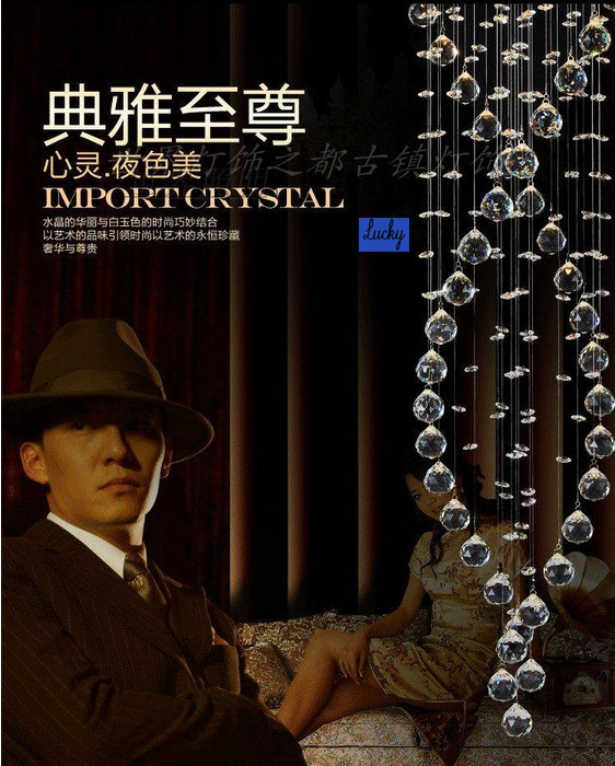 linear crystal chandelier dia400mm *h1200mm antique chandelier 110-240v