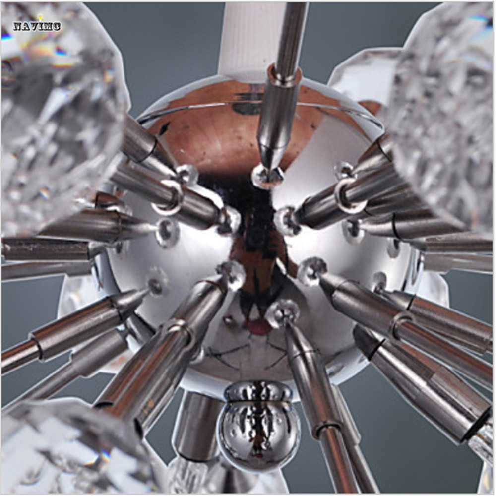modern crystal pendant light led lamp with 6 lights grape artistic style , lustres e pendentes contemporary lustre de cristal