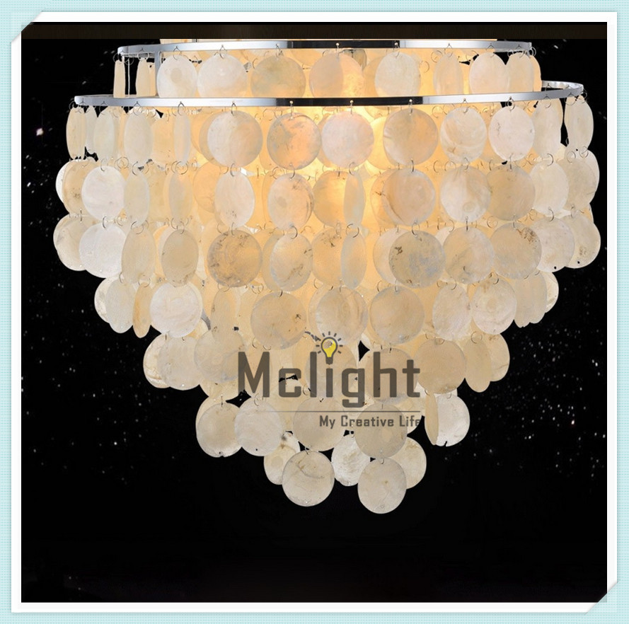 modern led chandelier pastoral north euro design shell made of lampshade new cloud shape christmas wedding lamp decoration