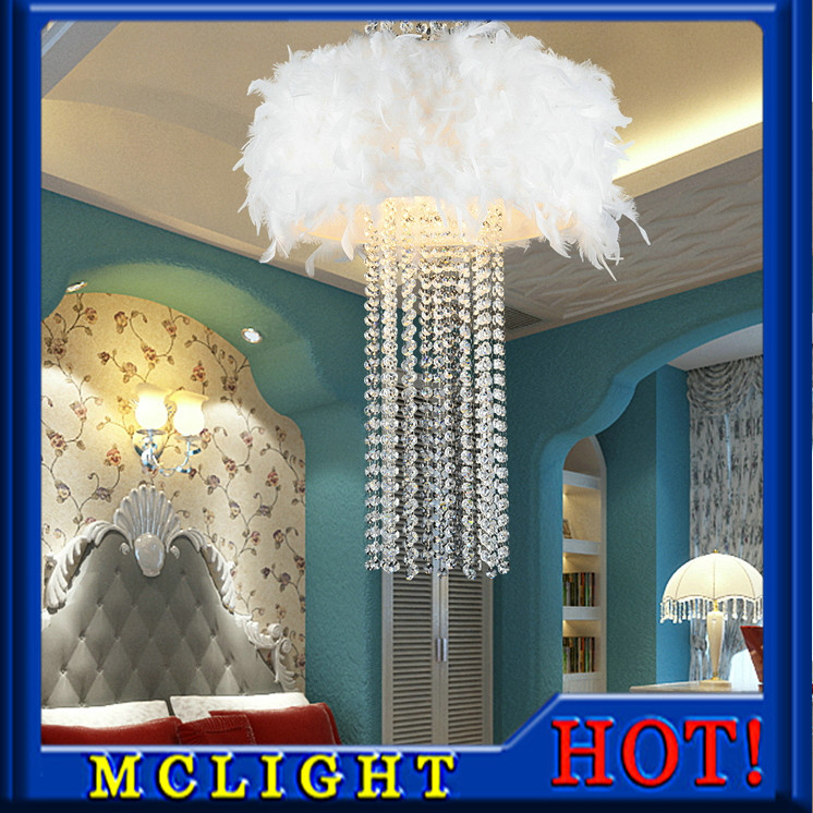 ! modern luxury droplight ceiling lamp absorb dome light k9 crystal feather chandelier flush mount for living room
