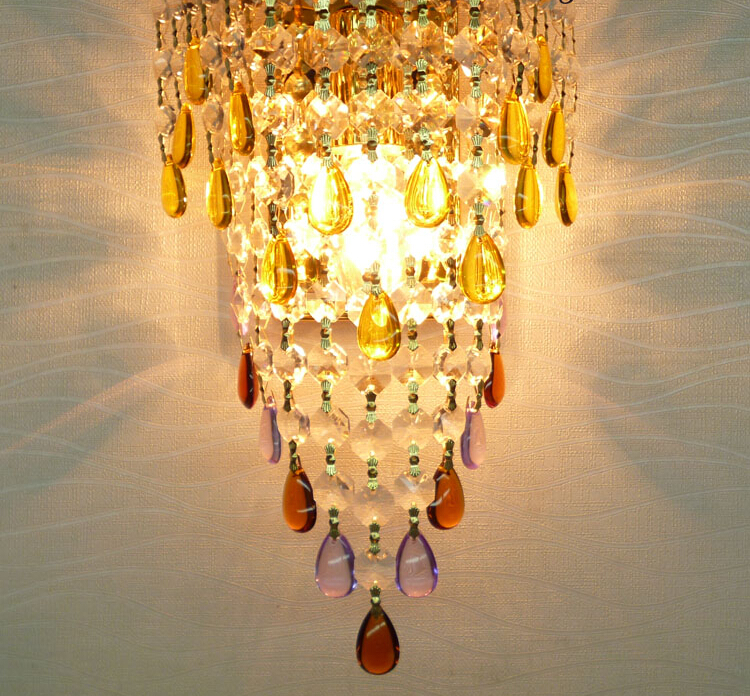 new crystal wall sconce 110-240v bedroom wall lamp modern single-head bedside lamp k9 crystal wall mounted light
