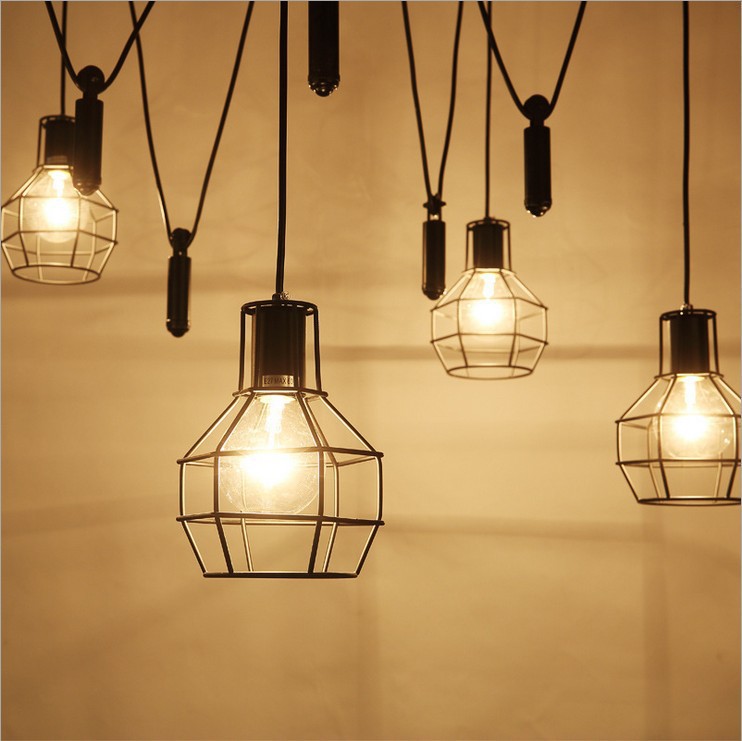 nordic industrial pulley pendant lights minimalist restaurant living room american country creative personality small lamps