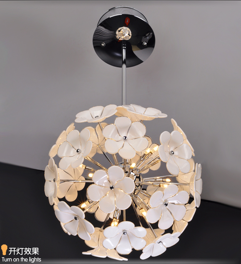 pastroral flowers chandelier diameter 40*110cm children bedroom lamps