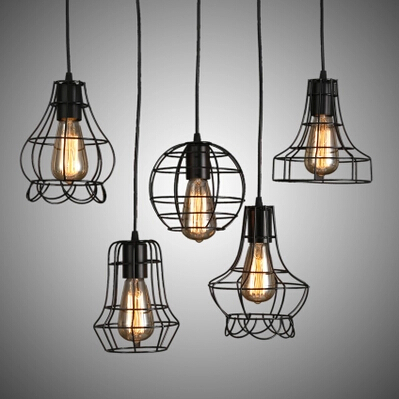 replica designer loft vintage industrial metal pendant lights 5 style country style lamp shades