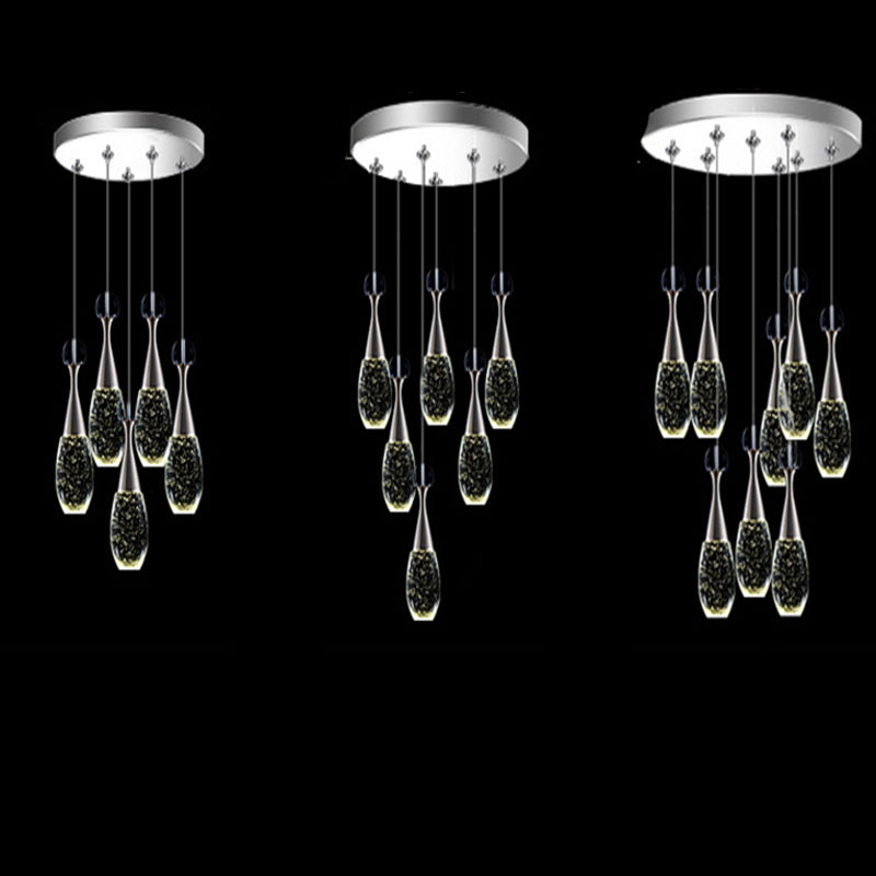 vintage pendant lamp modern led glass crystal bubble pendant light minimalist fashion hanglamp creative dinning room bar lamp
