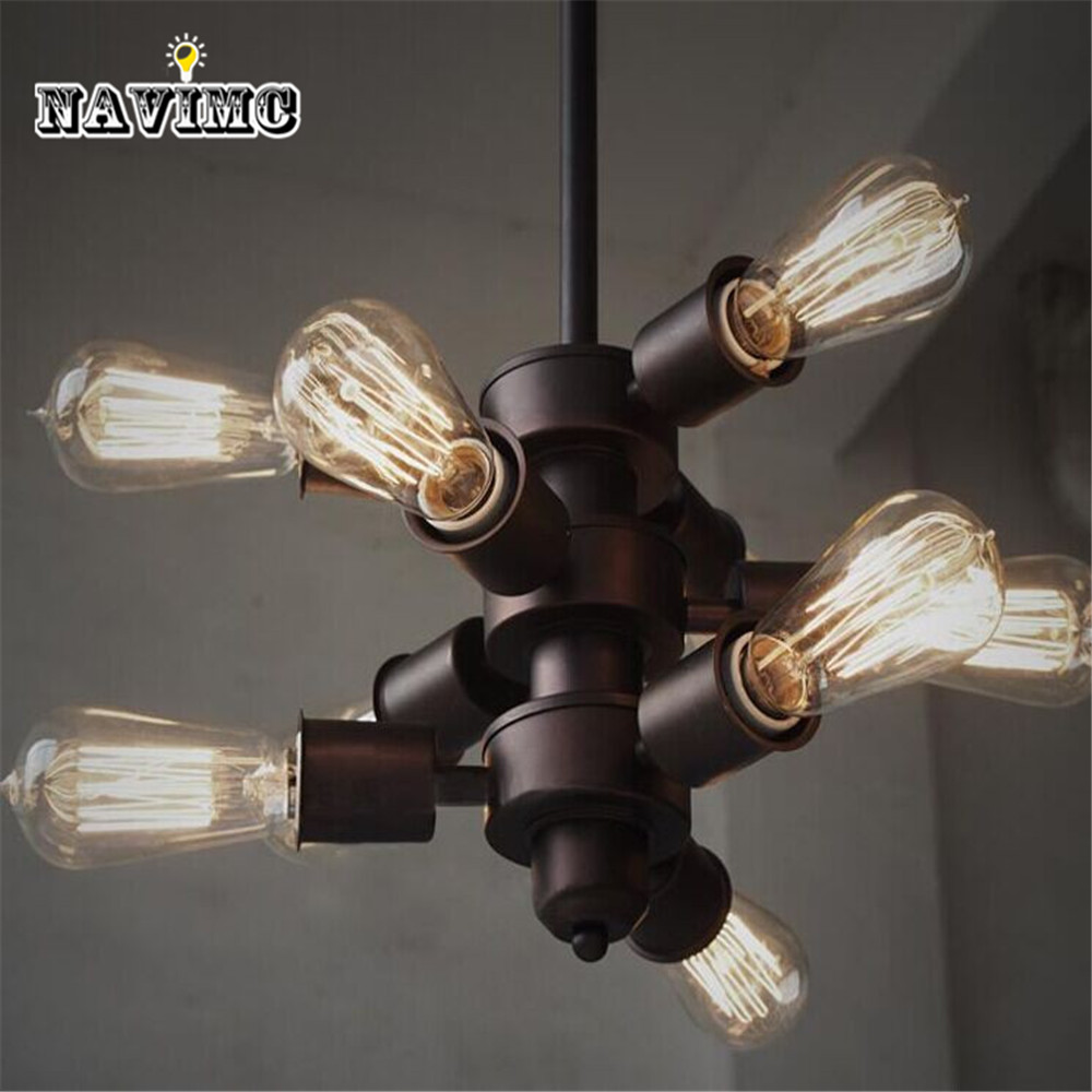 vintage traditional wrought iron water pipe chandelier light fixtures