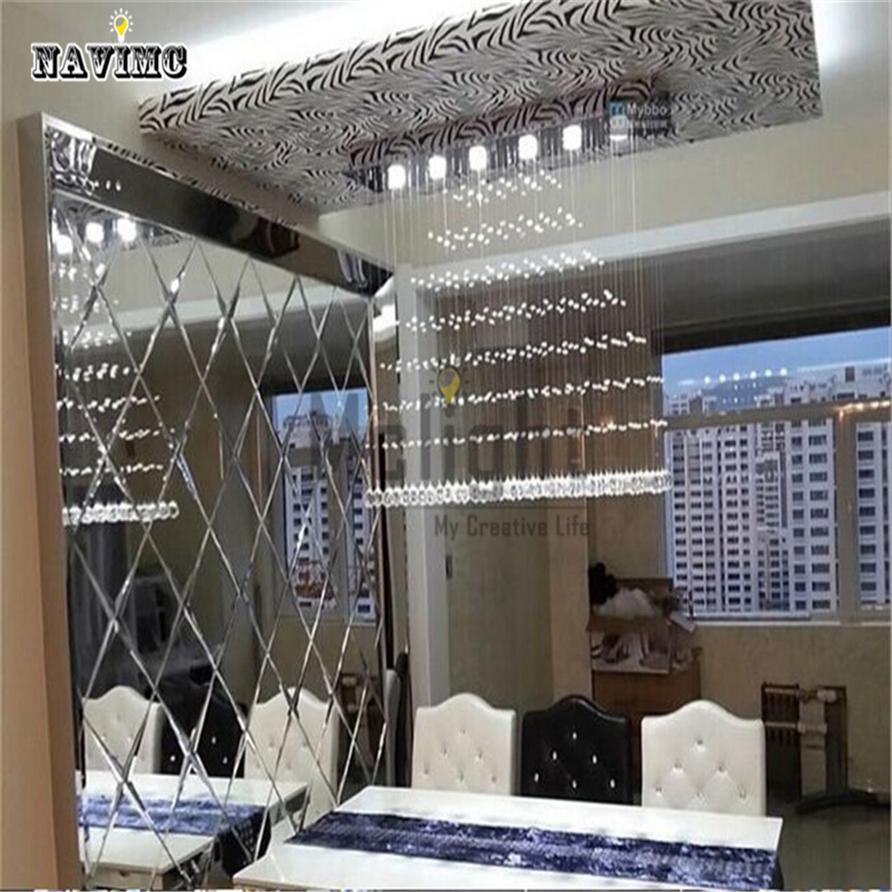 100cm modern led cystal curtain chandelier balls hanging wire square light fixture rain drop ceiling lamp lighting
