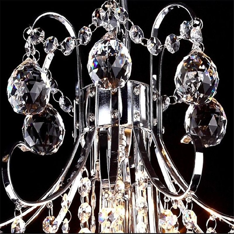 16" godiva mini pendant crystal chandelier light in chrome & hanging kit guaranteed+ ! - Click Image to Close