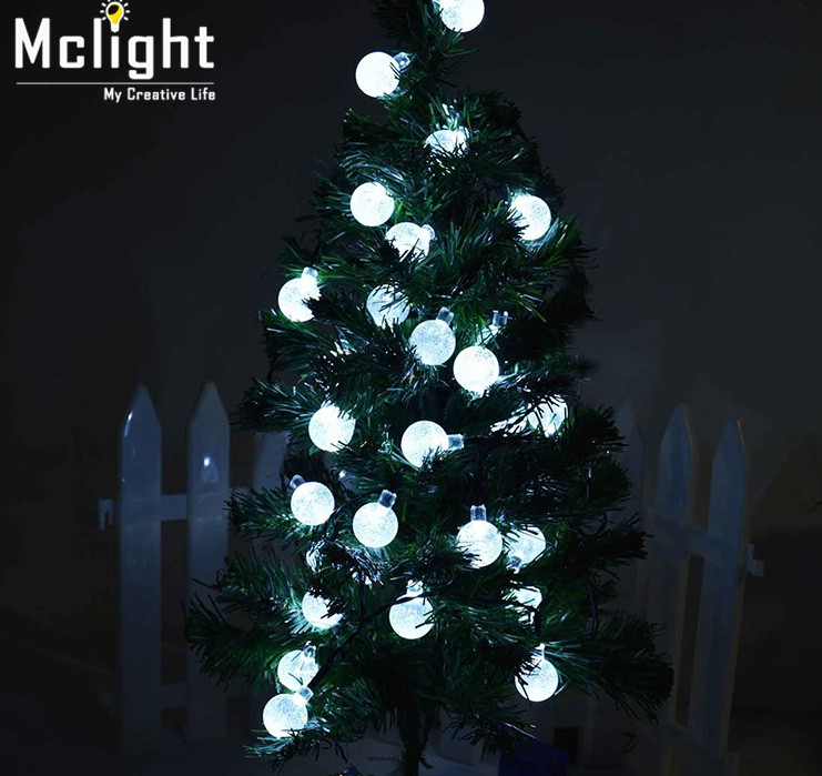 20 led solar powered ball led string lighting led fairy light for new year christmas party festival outdoor indoor decoration