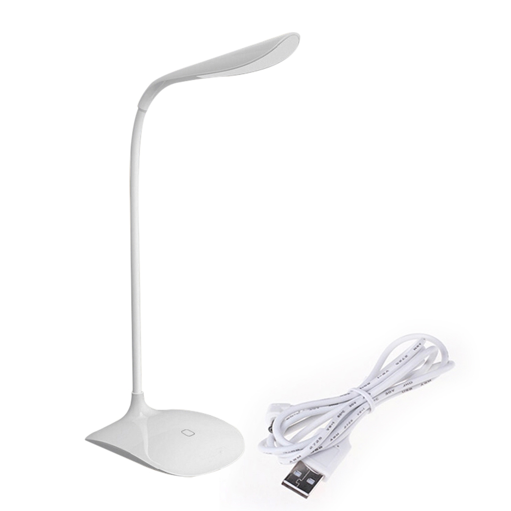 2016 adjustable intensity usb rechargeable led desk table lamp reading light touch switch whole/retail