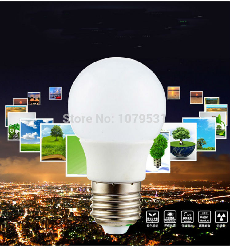 2pcs/lot super bright led energy saving light bulbs led light bulb e14 e27 screw bulb 3w led energy-saving lamps led bulb