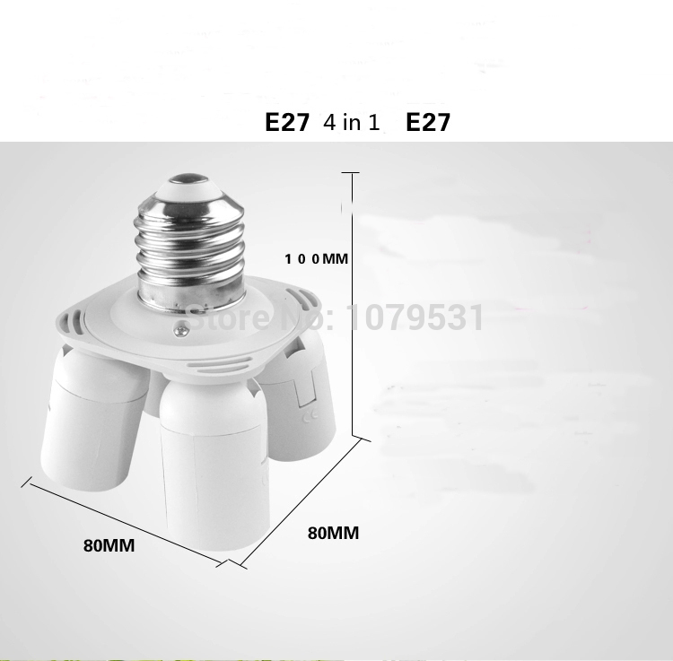 4 in 1 e27 base light lamp bulb 1 to 4 e27 led socket splitter stage theater adapter studio pography lamp holder converter