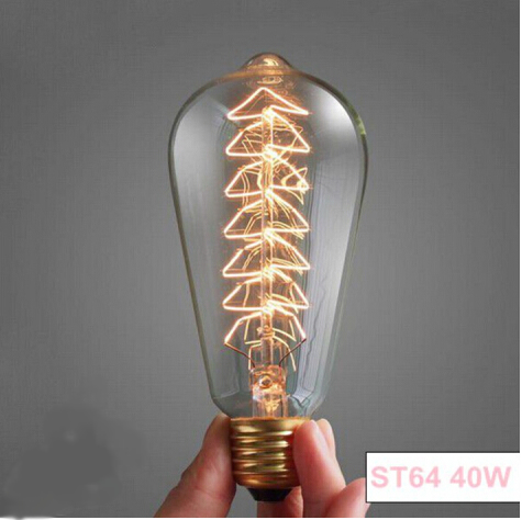 40w vintage edison bulb, diy handmade e27 retro incandescent light lamp bulb a19,g80,g95,st64,t10,t185,t225,t300,t45,a19 ,st58