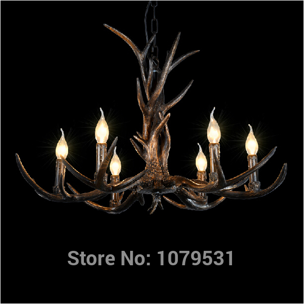 6/8/10 arms countryside chandelier for home lighting indoor christmas lamp pendentes e lustres antlers wooden ceiling chandelier