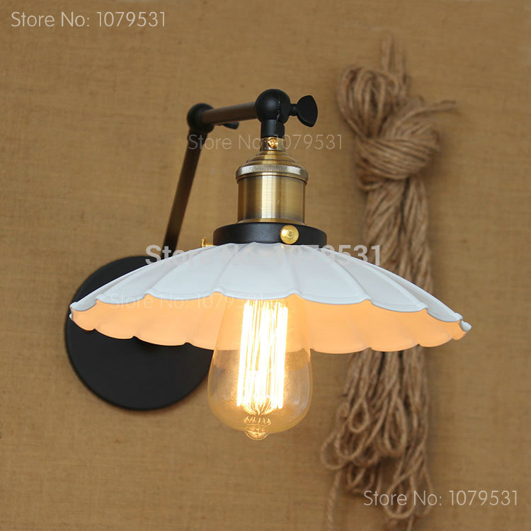 american country retro umbrella wall lamp rh loft restaurant bedside two swing arm wall sconce lighting